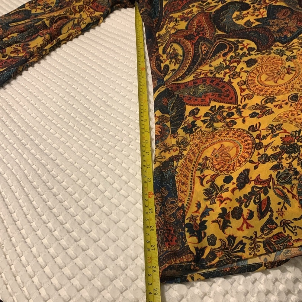Anthropologie Ranna Gill Yellow Georgie‎ Embroidered Paisley Jumpsuit NWT size 6 - Picture 12 of 15